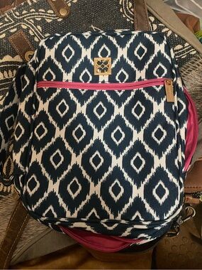 Stylish Navy & White Patterned Bible Cover